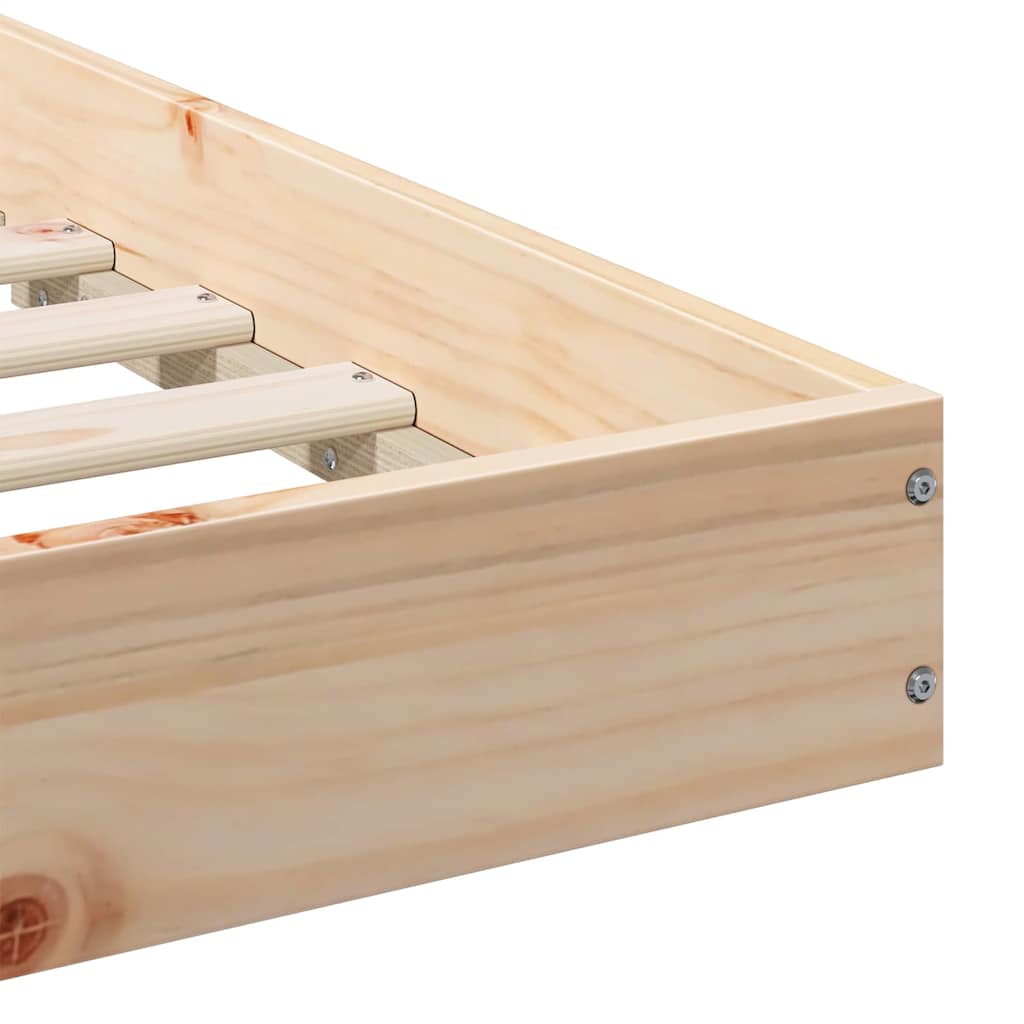 Bedframe Bruin 120 x 190 cm Massief grenenhout is nu te koop bij PeponiXL, paradijselijk wonen!