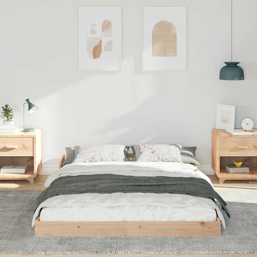 Bedframe Bruin 120 x 190 cm Massief grenenhout is nu te koop bij PeponiXL, paradijselijk wonen!