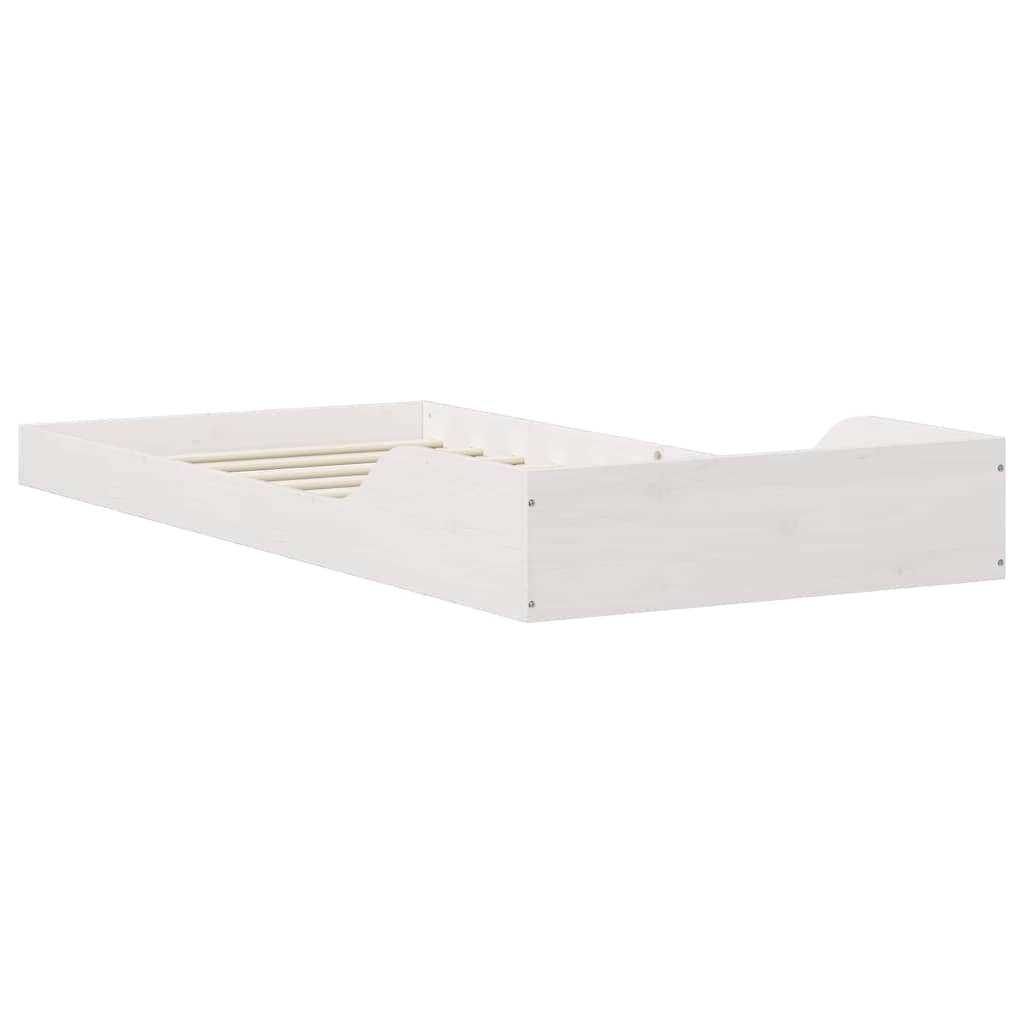 Bedframe Wit 90 x 200 cm Massief grenenhout is nu te koop bij PeponiXL, paradijselijk wonen!