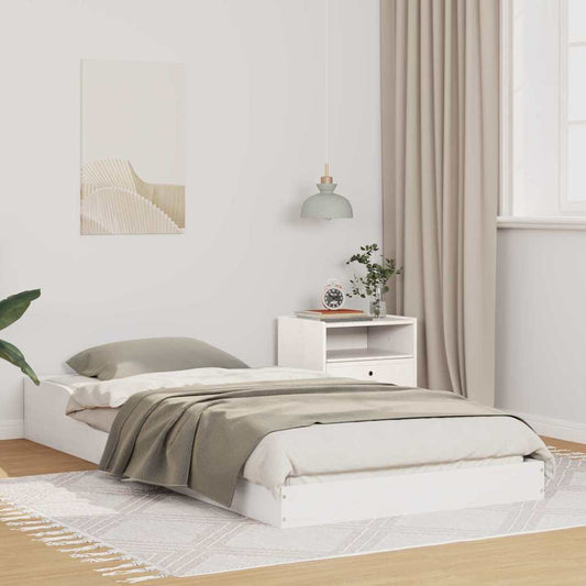 Bedframe Wit 90 x 190 cm Massief grenenhout is nu te koop bij PeponiXL, paradijselijk wonen!