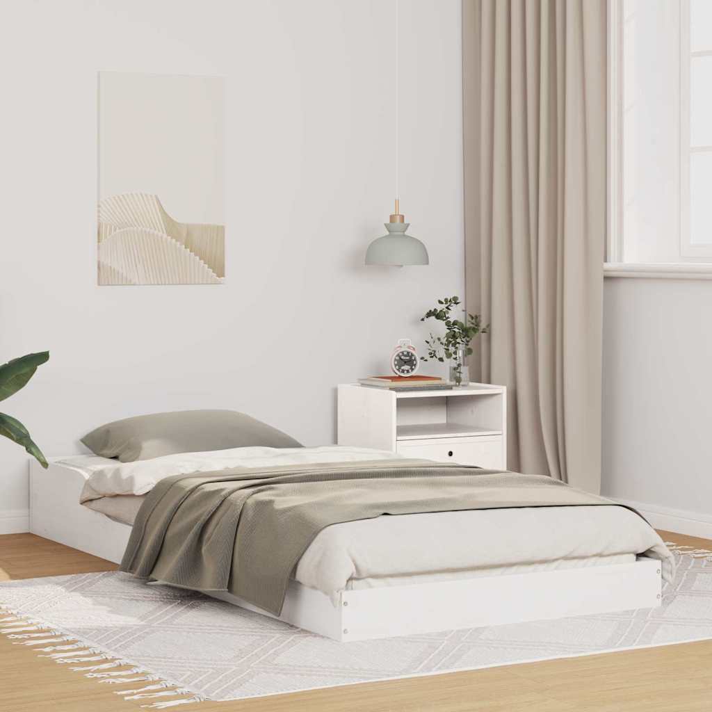 Bedframe Wit 75 x 190 cm Massief grenenhout is nu te koop bij PeponiXL, paradijselijk wonen!