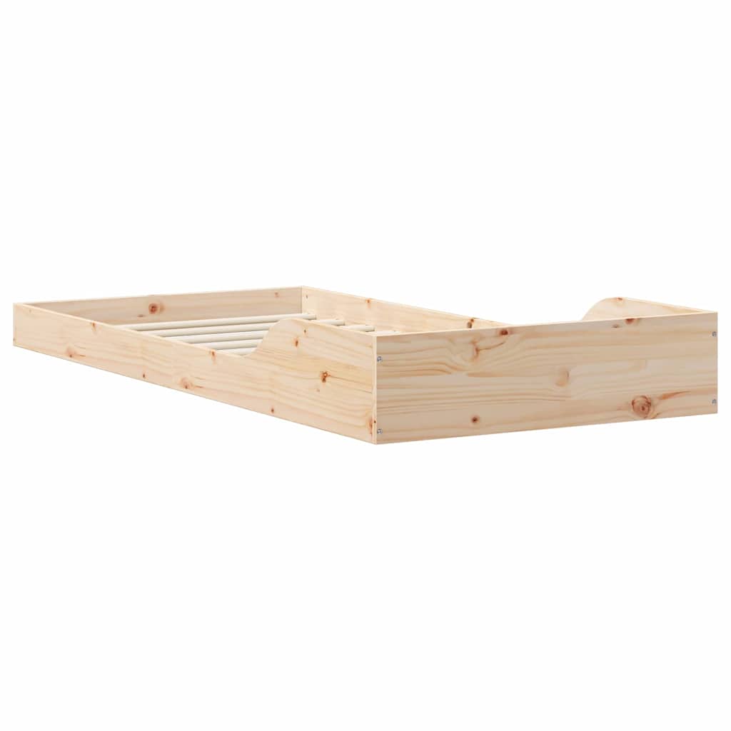 Bedframe Naturel 80 x 210 cm Massief grenenhout is nu te koop bij PeponiXL, paradijselijk wonen!