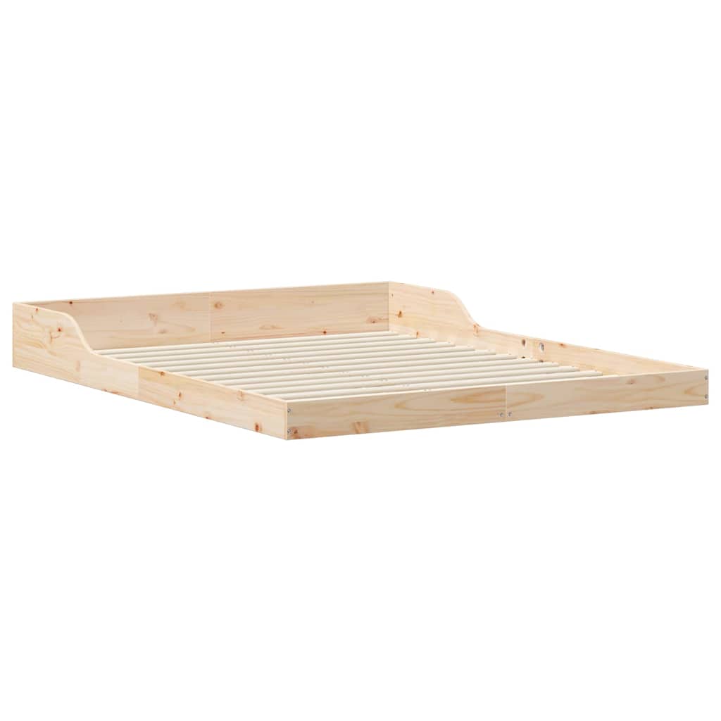 Bedframe Bruin 160 x 210 cm Massief grenenhout is nu te koop bij PeponiXL, paradijselijk wonen!