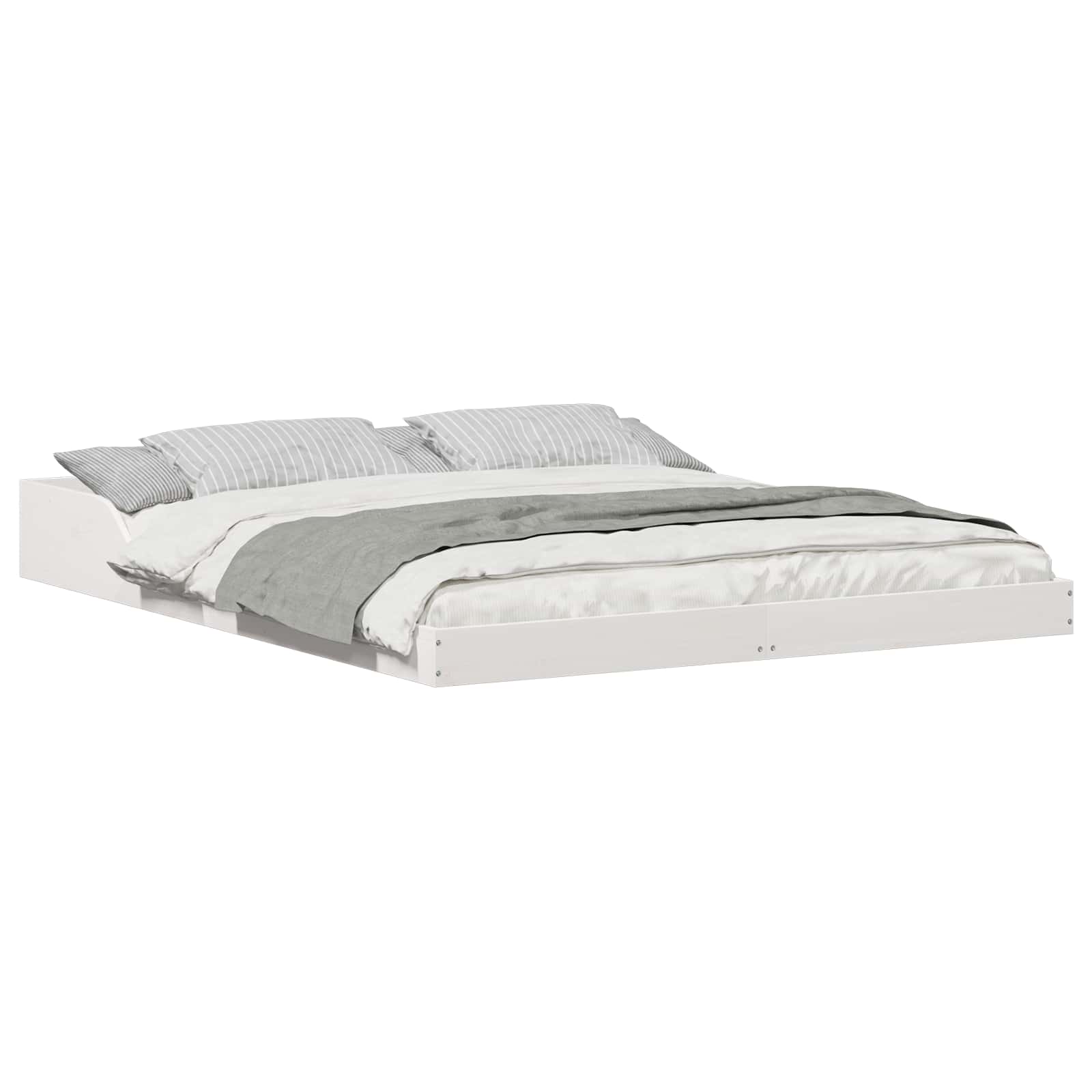 Bedframe Wit 160 x 210 cm Massief grenenhout is nu te koop bij PeponiXL, paradijselijk wonen!