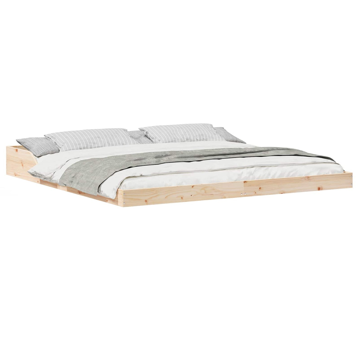 Bedframe Bruin 180 x 210 cm Massief grenenhout is nu te koop bij PeponiXL, paradijselijk wonen!