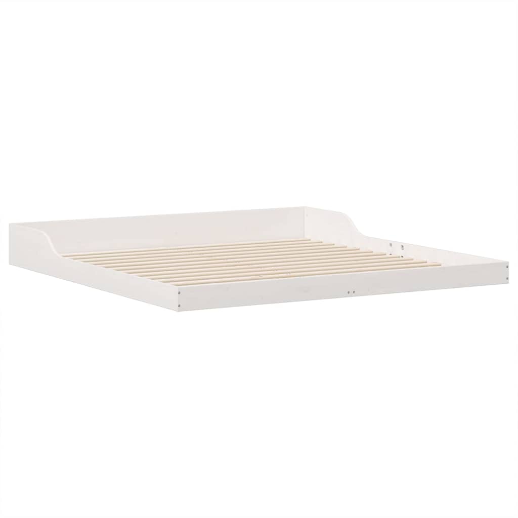 Bedframe Wit 200 x 210 cm Massief grenenhout is nu te koop bij PeponiXL, paradijselijk wonen!