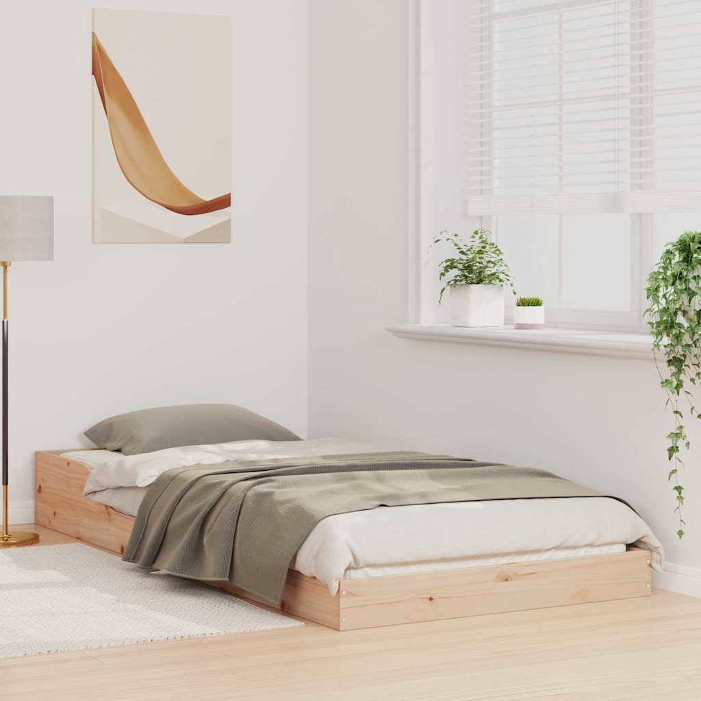 Bedframe Naturel 90 x 220 cm Massief grenenhout is nu te koop bij PeponiXL, paradijselijk wonen!