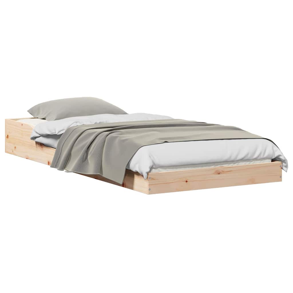 Bedframe Naturel 100 x 220 cm Massief grenenhout is nu te koop bij PeponiXL, paradijselijk wonen!