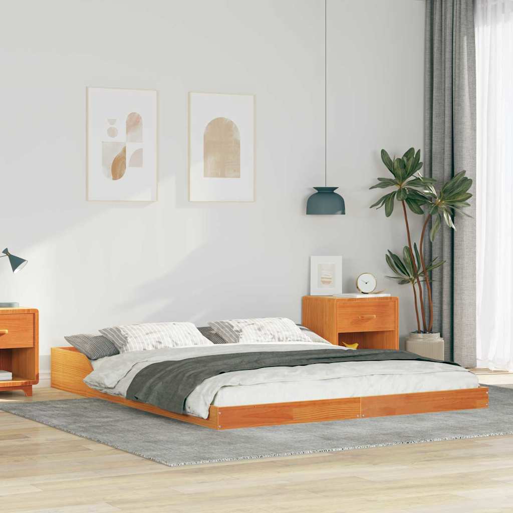 Bedframe Wasbruin 140 x 220 cm Massief grenenhout is nu te koop bij PeponiXL, paradijselijk wonen!