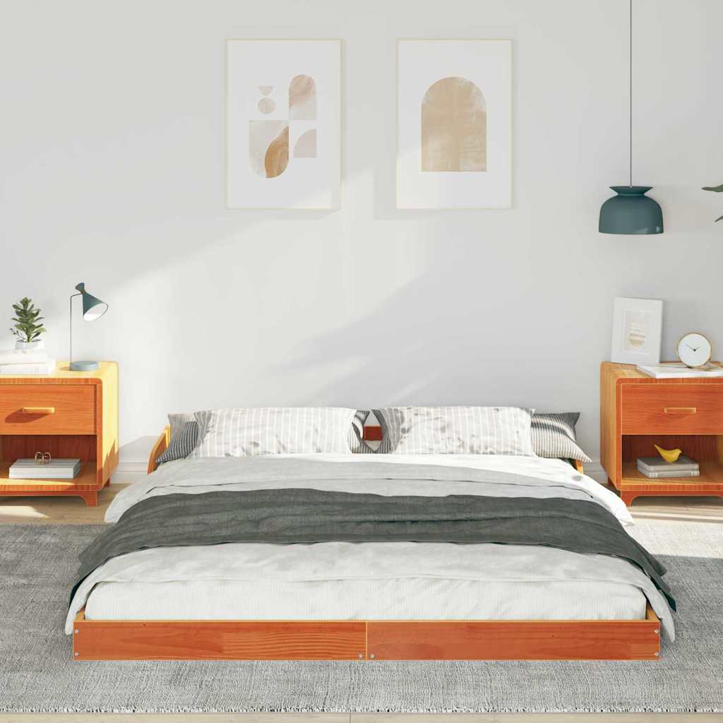 Bedframe Wasbruin 160 x 220 cm Massief grenenhout is nu te koop bij PeponiXL, paradijselijk wonen!