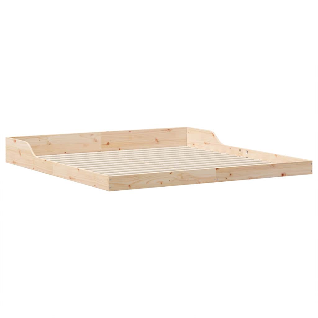 Bedframe Bruin 200 x 220 cm Massief grenenhout is nu te koop bij PeponiXL, paradijselijk wonen!
