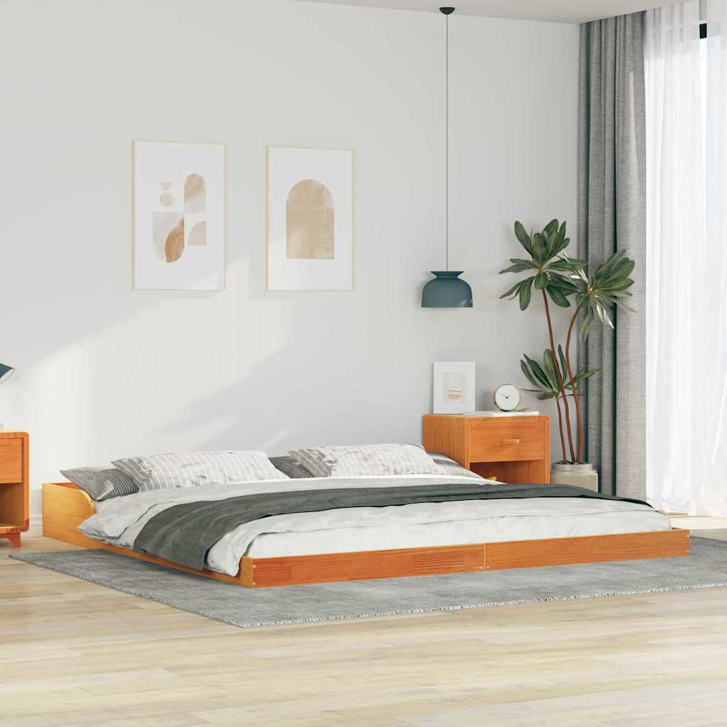 Bedframe Wasbruin 200 x 220 cm Massief grenenhout is nu te koop bij PeponiXL, paradijselijk wonen!