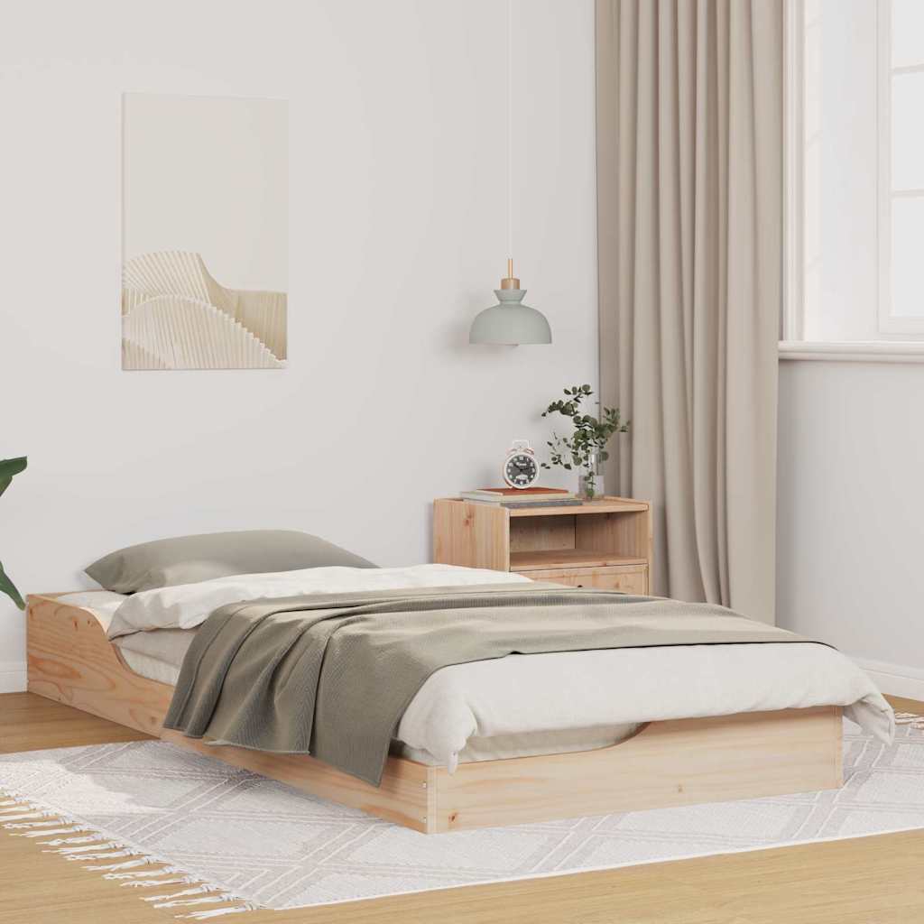 Bedframe Bruin 100 x 200 cm Massief grenenhout is nu te koop bij PeponiXL, paradijselijk wonen!