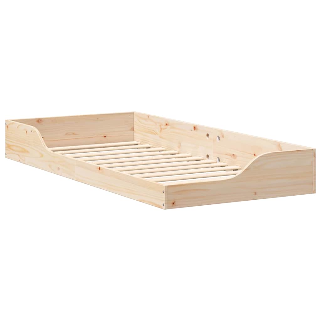 Bedframe Bruin 100 x 200 cm Massief grenenhout is nu te koop bij PeponiXL, paradijselijk wonen!