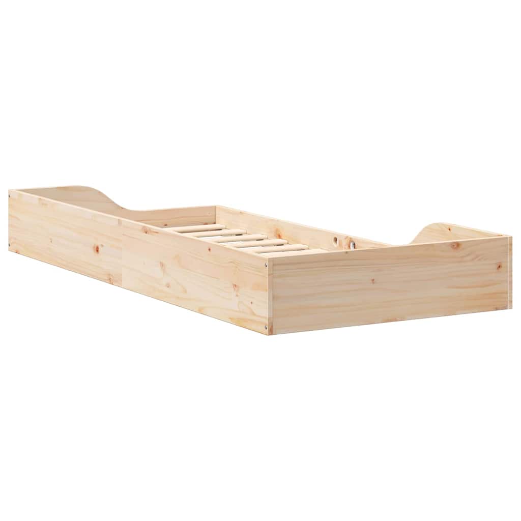 Bedframe Bruin 100 x 200 cm Massief grenenhout is nu te koop bij PeponiXL, paradijselijk wonen!