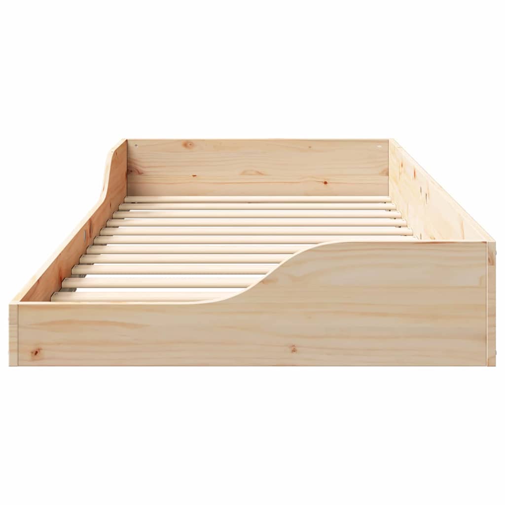 Bedframe Bruin 100 x 200 cm Massief grenenhout is nu te koop bij PeponiXL, paradijselijk wonen!