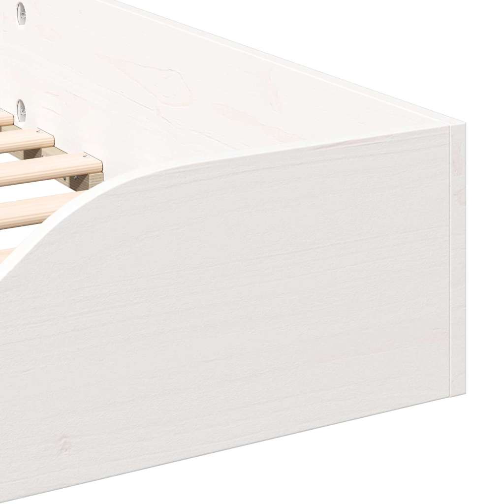Bedframe Wit 90 x 200 cm Massief grenenhout is nu te koop bij PeponiXL, paradijselijk wonen!