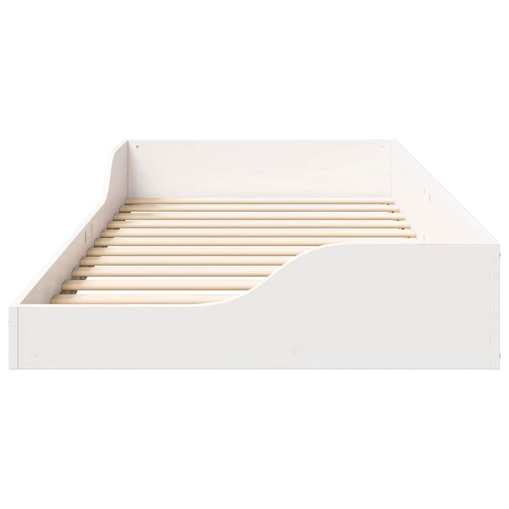 Bedframe Wit 90 x 200 cm Massief grenenhout is nu te koop bij PeponiXL, paradijselijk wonen!