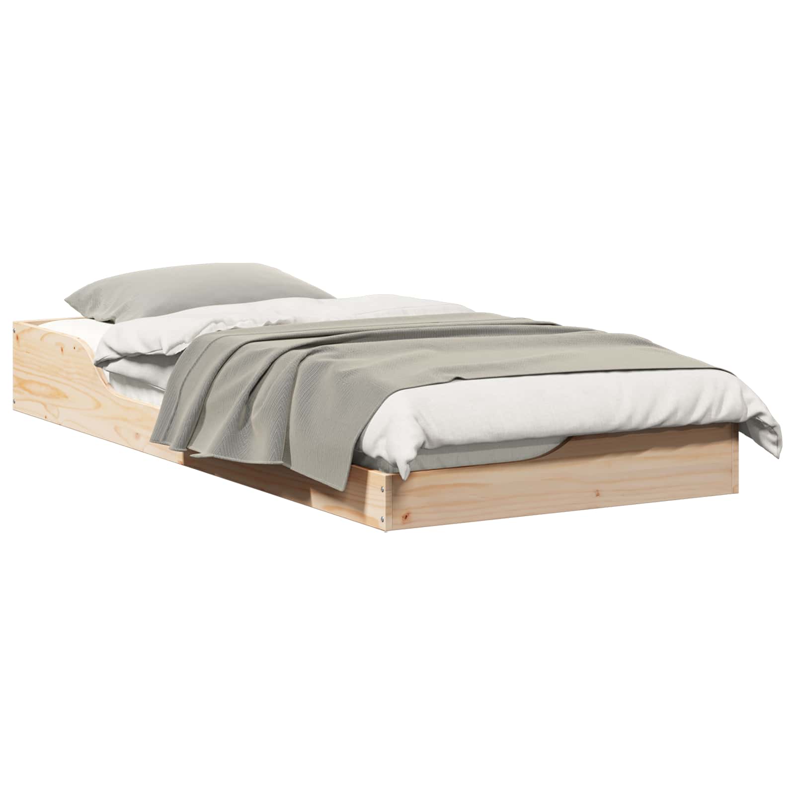 Bedframe Bruin 80 x 200 cm Massief grenenhout is nu te koop bij PeponiXL, paradijselijk wonen!