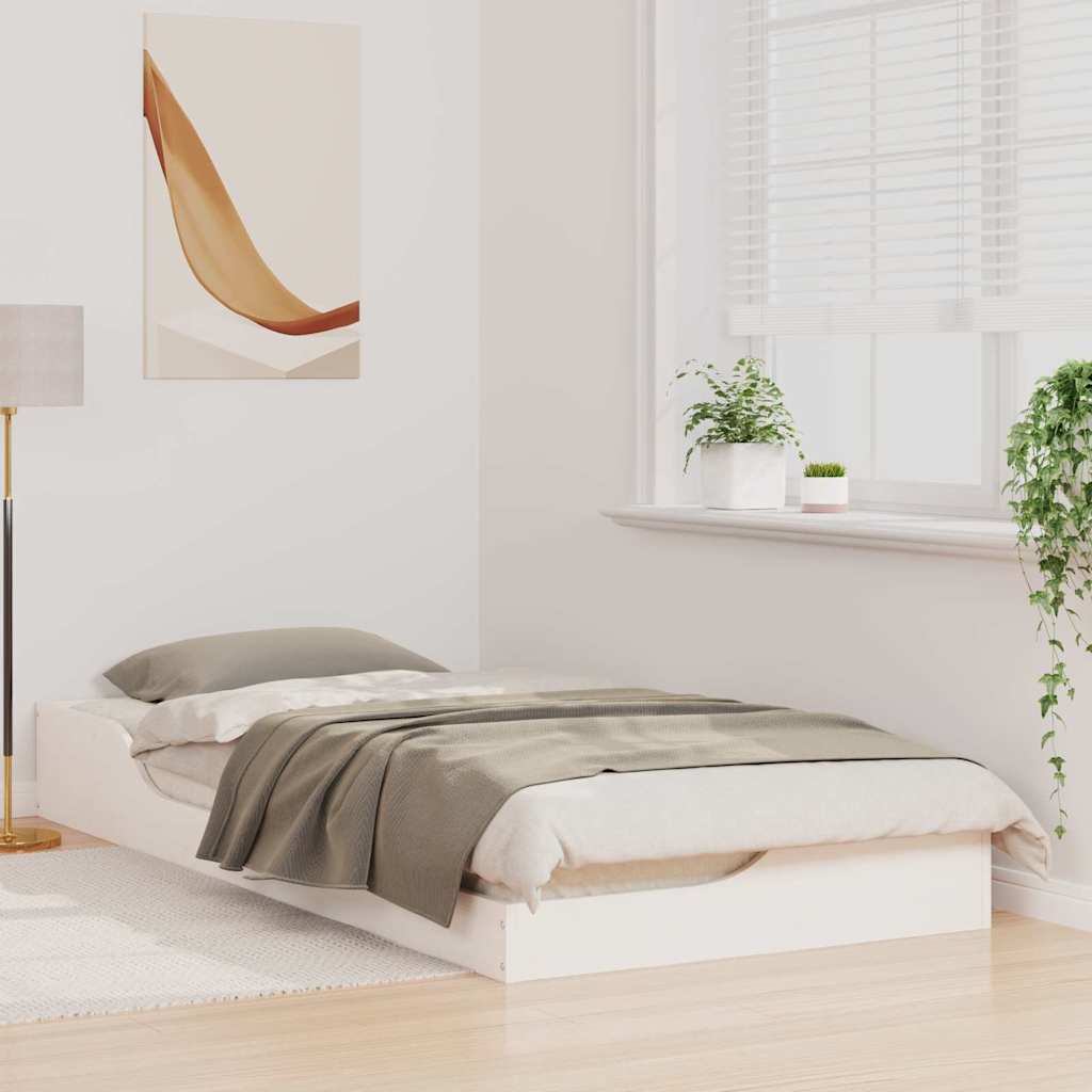 Bedframe Wit 80 x 200 cm Massief grenenhout is nu te koop bij PeponiXL, paradijselijk wonen!