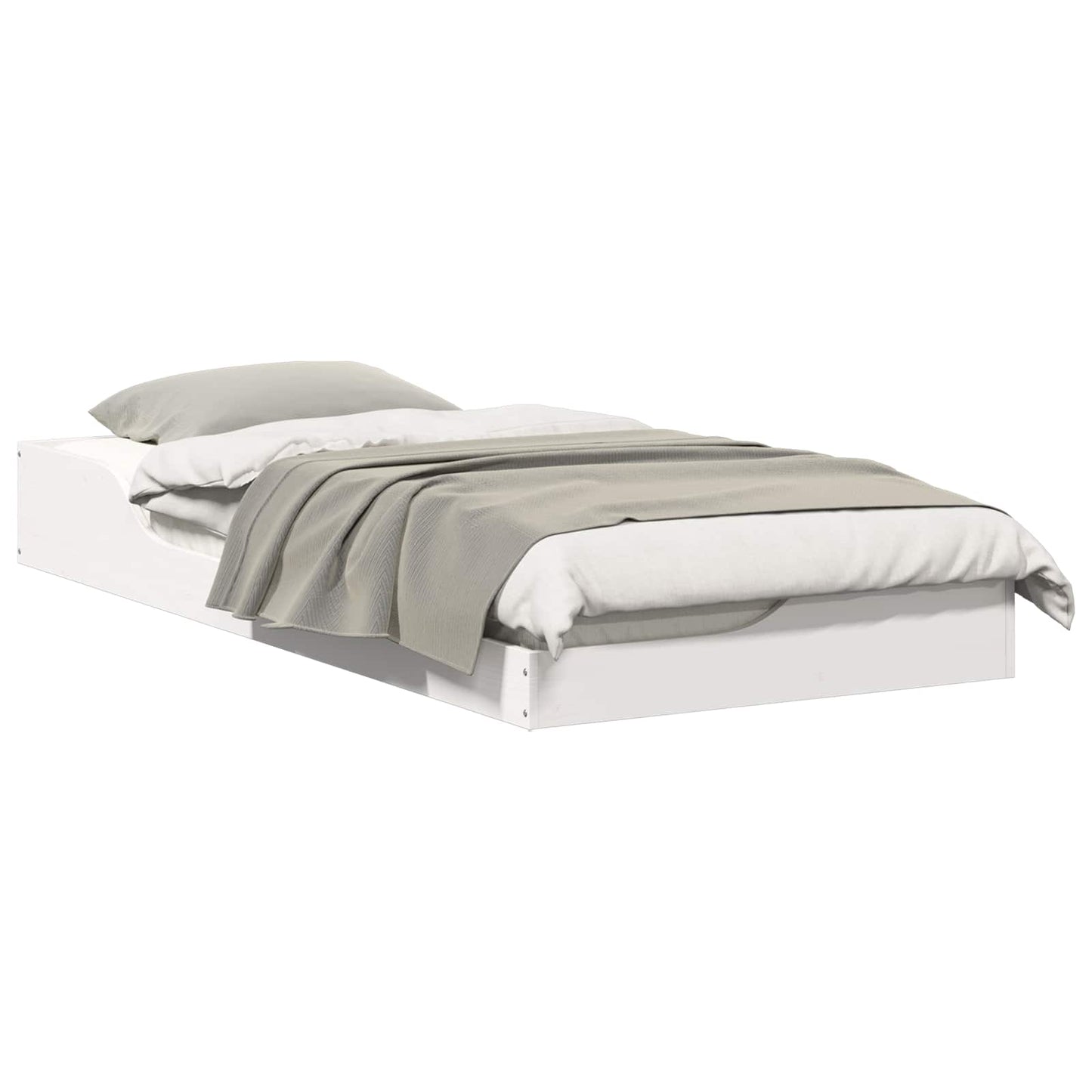 Bedframe Wit 80 x 200 cm Massief grenenhout is nu te koop bij PeponiXL, paradijselijk wonen!