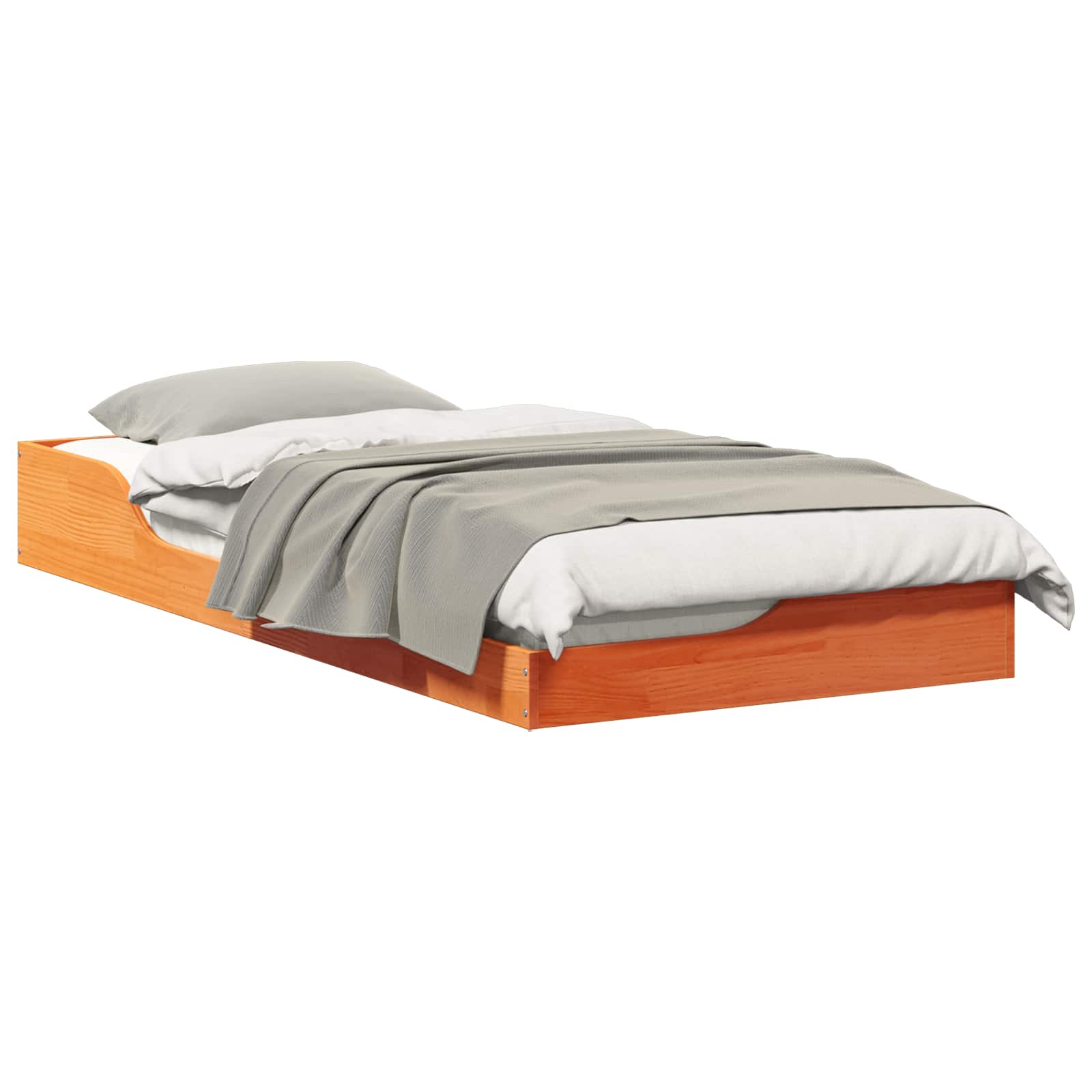 Bedframe Wasbruin 80 x 200 cm Massief grenenhout is nu te koop bij PeponiXL, paradijselijk wonen!