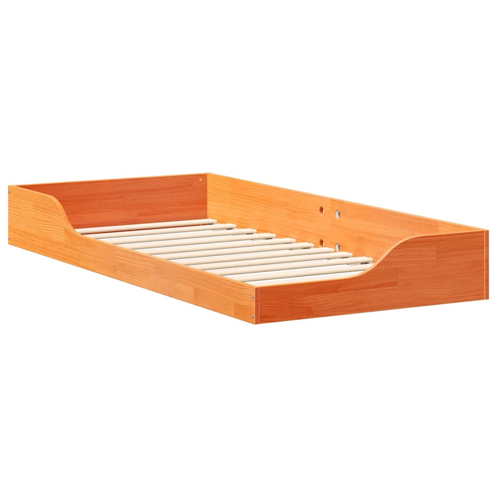 Bedframe Wasbruin 80 x 200 cm Massief grenenhout is nu te koop bij PeponiXL, paradijselijk wonen!