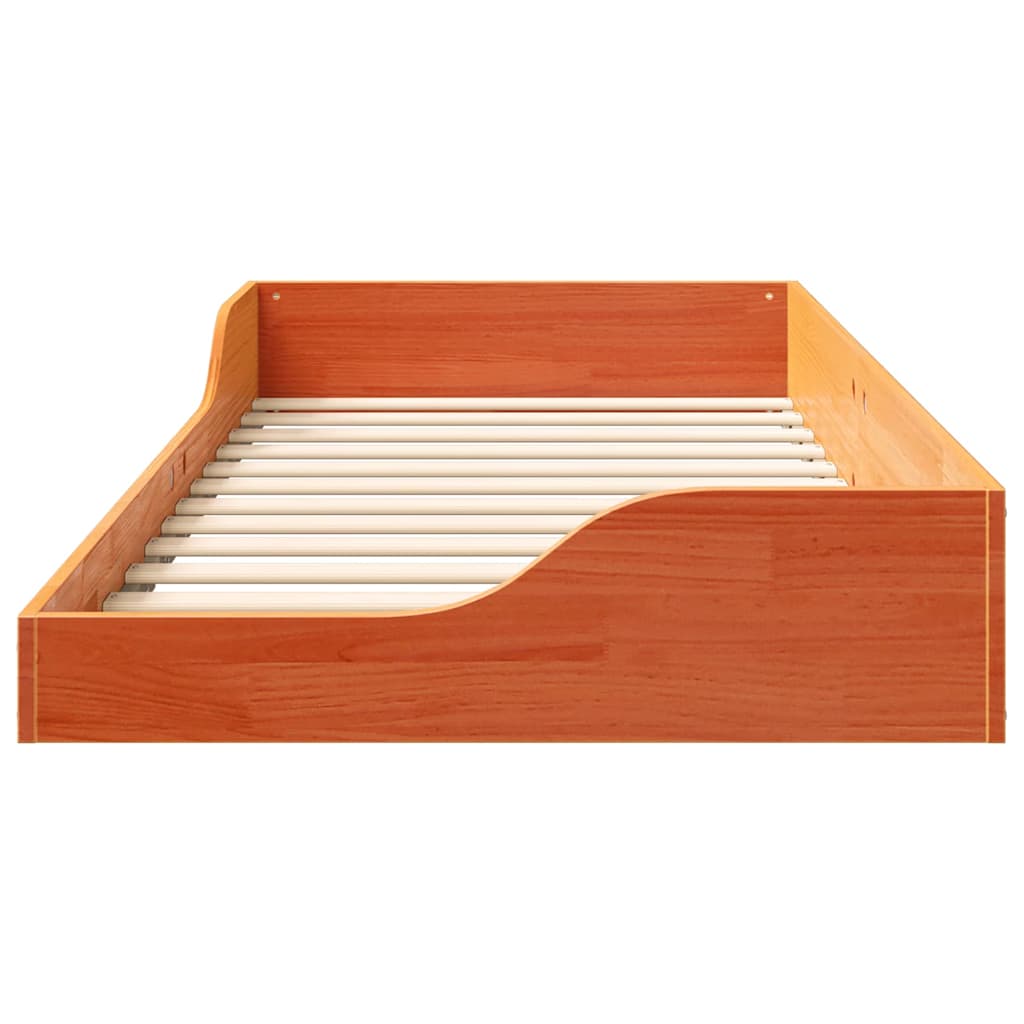 Bedframe Wasbruin 80 x 200 cm Massief grenenhout is nu te koop bij PeponiXL, paradijselijk wonen!