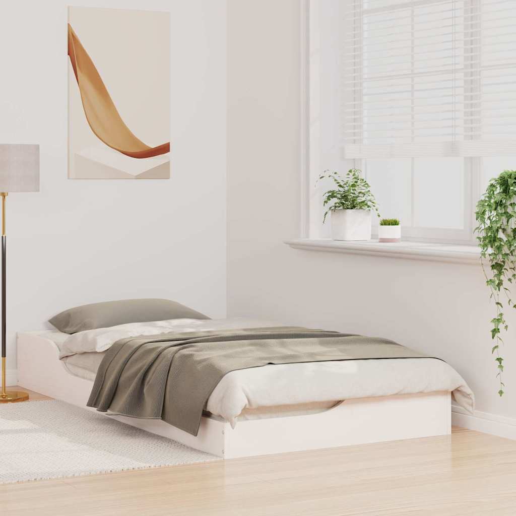 Bedframe Wit 90 x 190 cm Massief grenenhout is nu te koop bij PeponiXL, paradijselijk wonen!