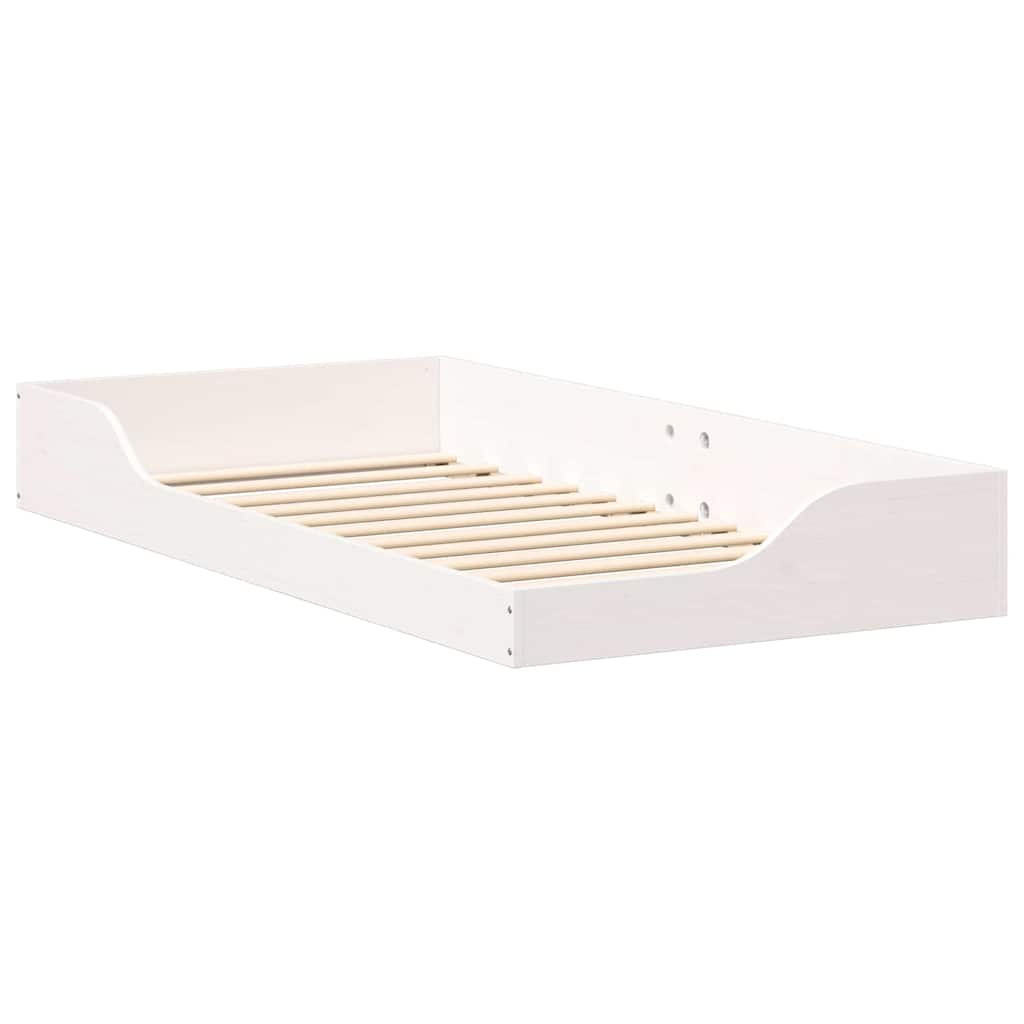 Bedframe Wit 90 x 190 cm Massief grenenhout is nu te koop bij PeponiXL, paradijselijk wonen!