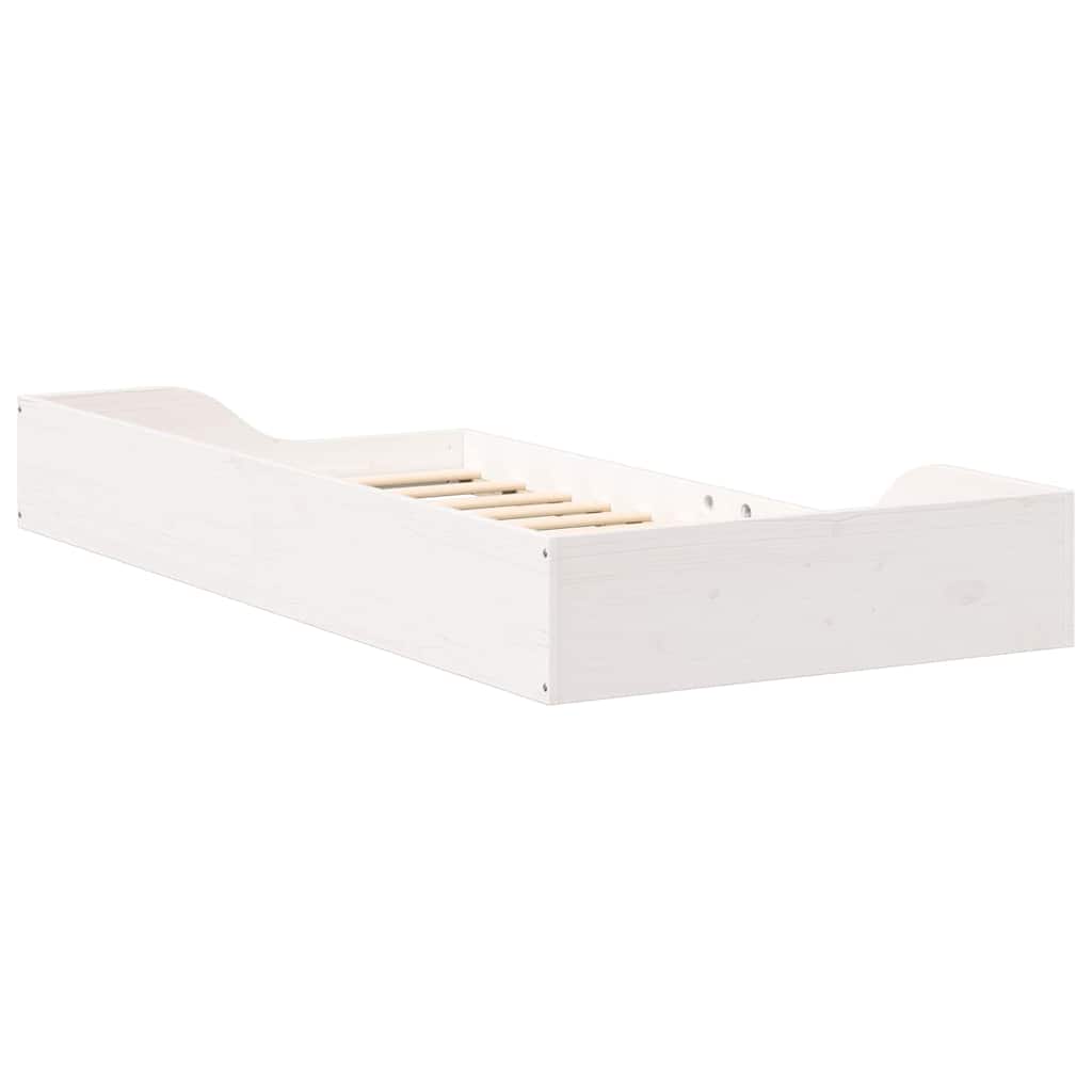 Bedframe Wit 90 x 190 cm Massief grenenhout is nu te koop bij PeponiXL, paradijselijk wonen!