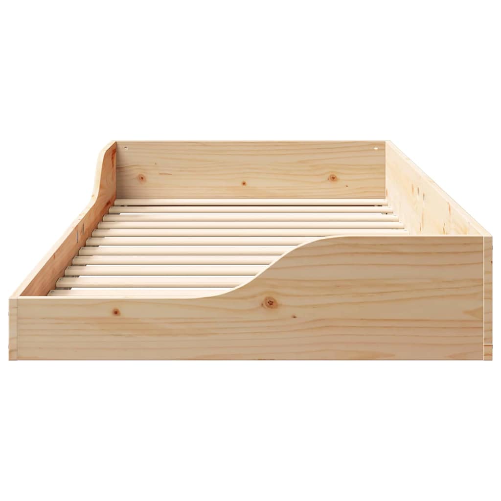 Bedframe Bruin 75 x 190 cm Massief grenenhout is nu te koop bij PeponiXL, paradijselijk wonen!