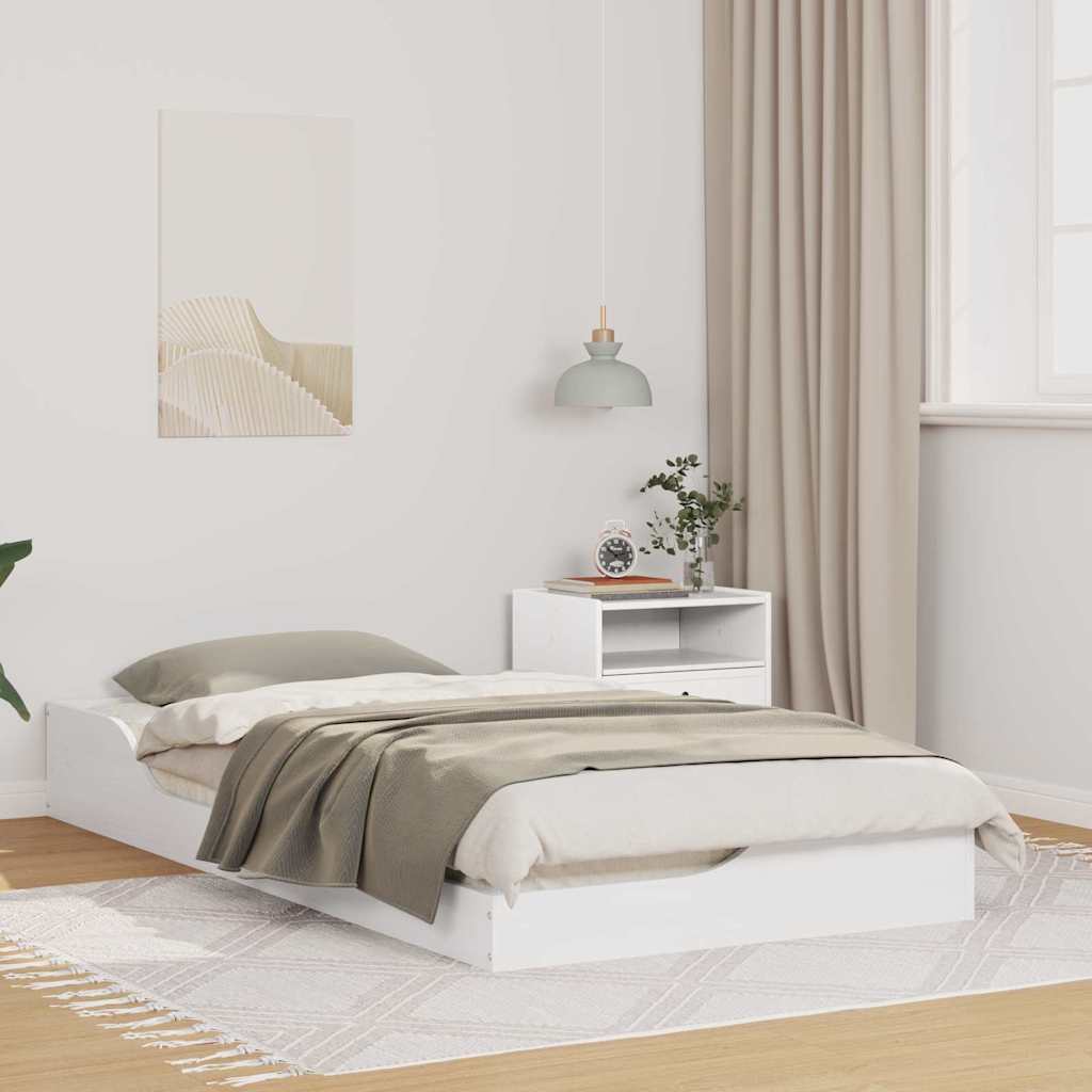 Bedframe Wit 75 x 190 cm Massief grenenhout is nu te koop bij PeponiXL, paradijselijk wonen!