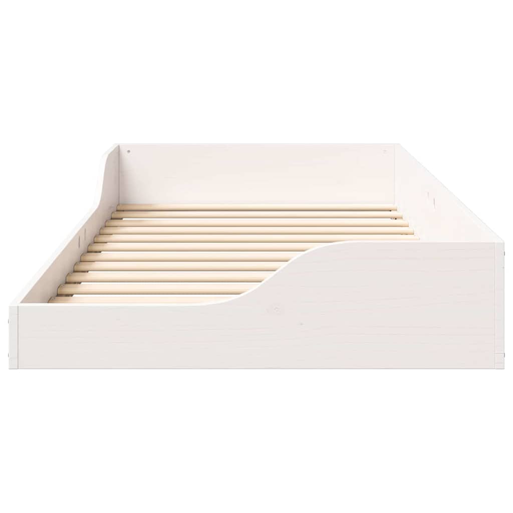 Bedframe Wit 75 x 190 cm Massief grenenhout is nu te koop bij PeponiXL, paradijselijk wonen!