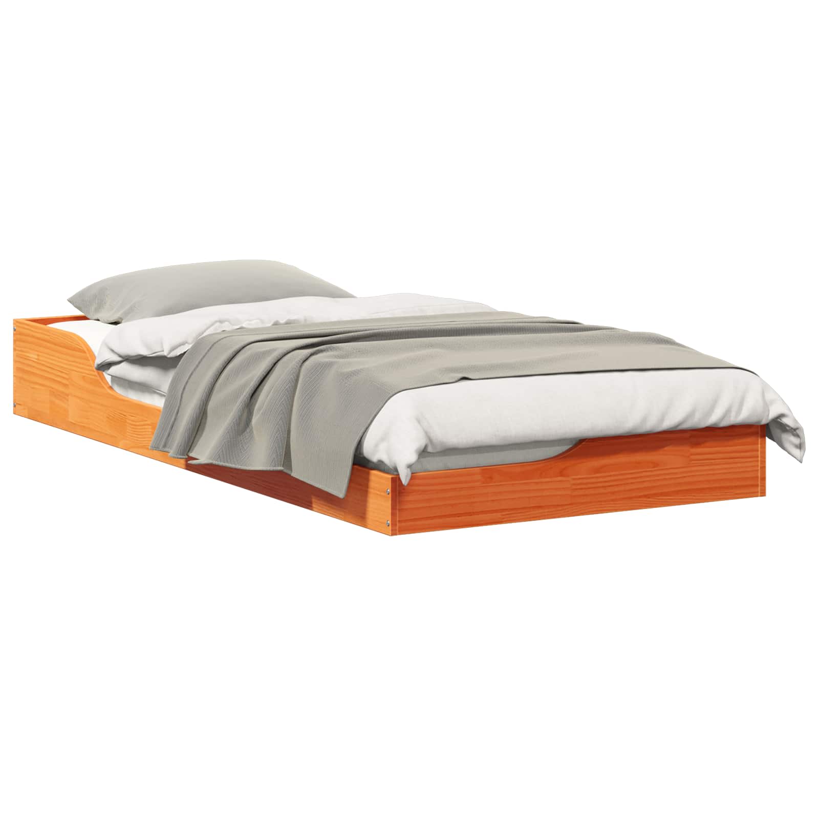 Bedframe Wasbruin 75 x 190 cm Massief grenenhout is nu te koop bij PeponiXL, paradijselijk wonen!