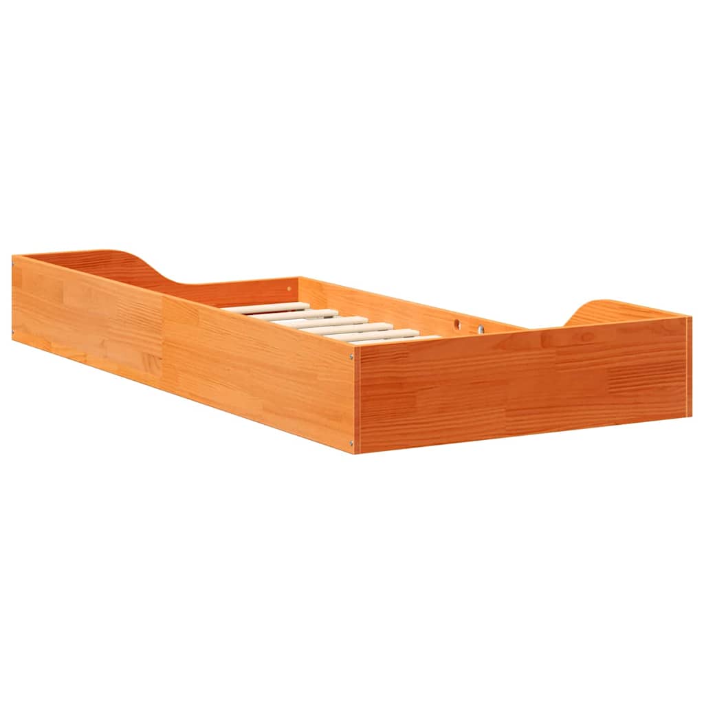 Bedframe Wasbruin 75 x 190 cm Massief grenenhout is nu te koop bij PeponiXL, paradijselijk wonen!