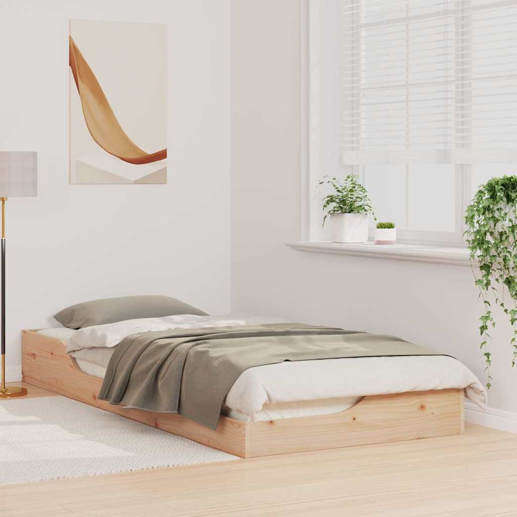 Bedframe Bruin 80 x 210 cm Massief grenenhout is nu te koop bij PeponiXL, paradijselijk wonen!