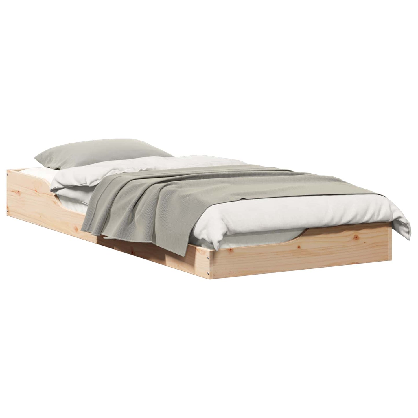 Bedframe Bruin 80 x 210 cm Massief grenenhout is nu te koop bij PeponiXL, paradijselijk wonen!