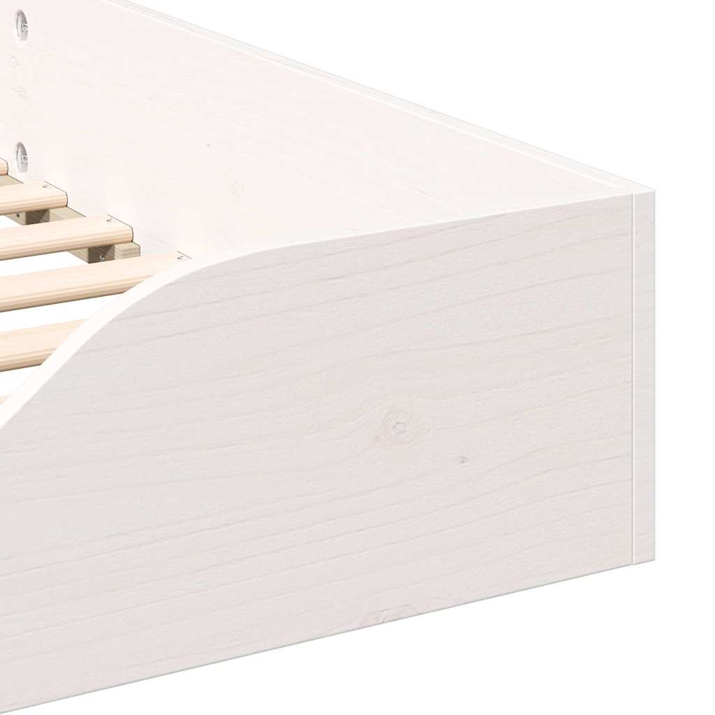 Bedframe Wit 80 x 210 cm Massief grenenhout is nu te koop bij PeponiXL, paradijselijk wonen!