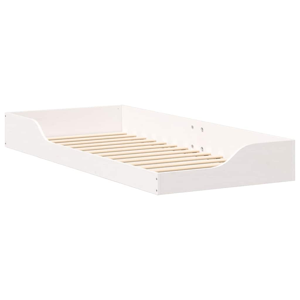Bedframe Wit 80 x 210 cm Massief grenenhout is nu te koop bij PeponiXL, paradijselijk wonen!