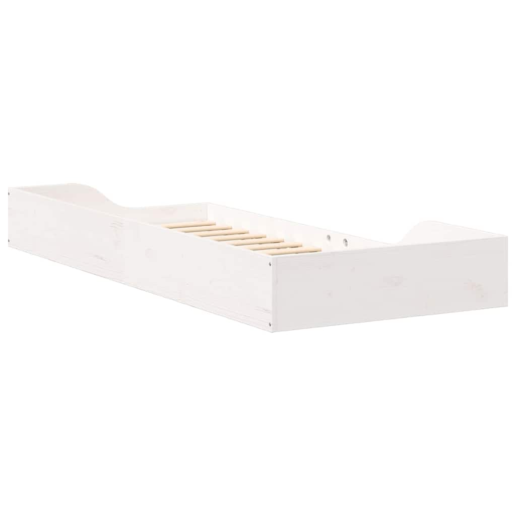 Bedframe Wit 90 x 210 cm Massief grenenhout is nu te koop bij PeponiXL, paradijselijk wonen!
