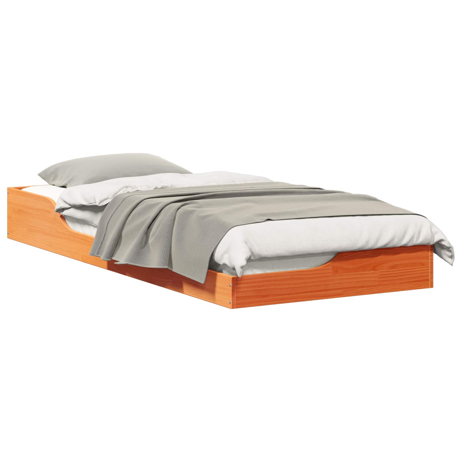 Bedframe Wasbruin 90 x 210 cm Massief grenenhout is nu te koop bij PeponiXL, paradijselijk wonen!