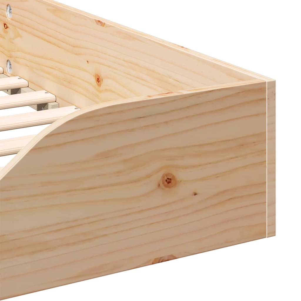 Bedframe Bruin 100 x 210 cm Massief grenenhout is nu te koop bij PeponiXL, paradijselijk wonen!