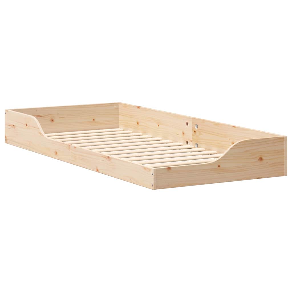 Bedframe Bruin 100 x 210 cm Massief grenenhout is nu te koop bij PeponiXL, paradijselijk wonen!