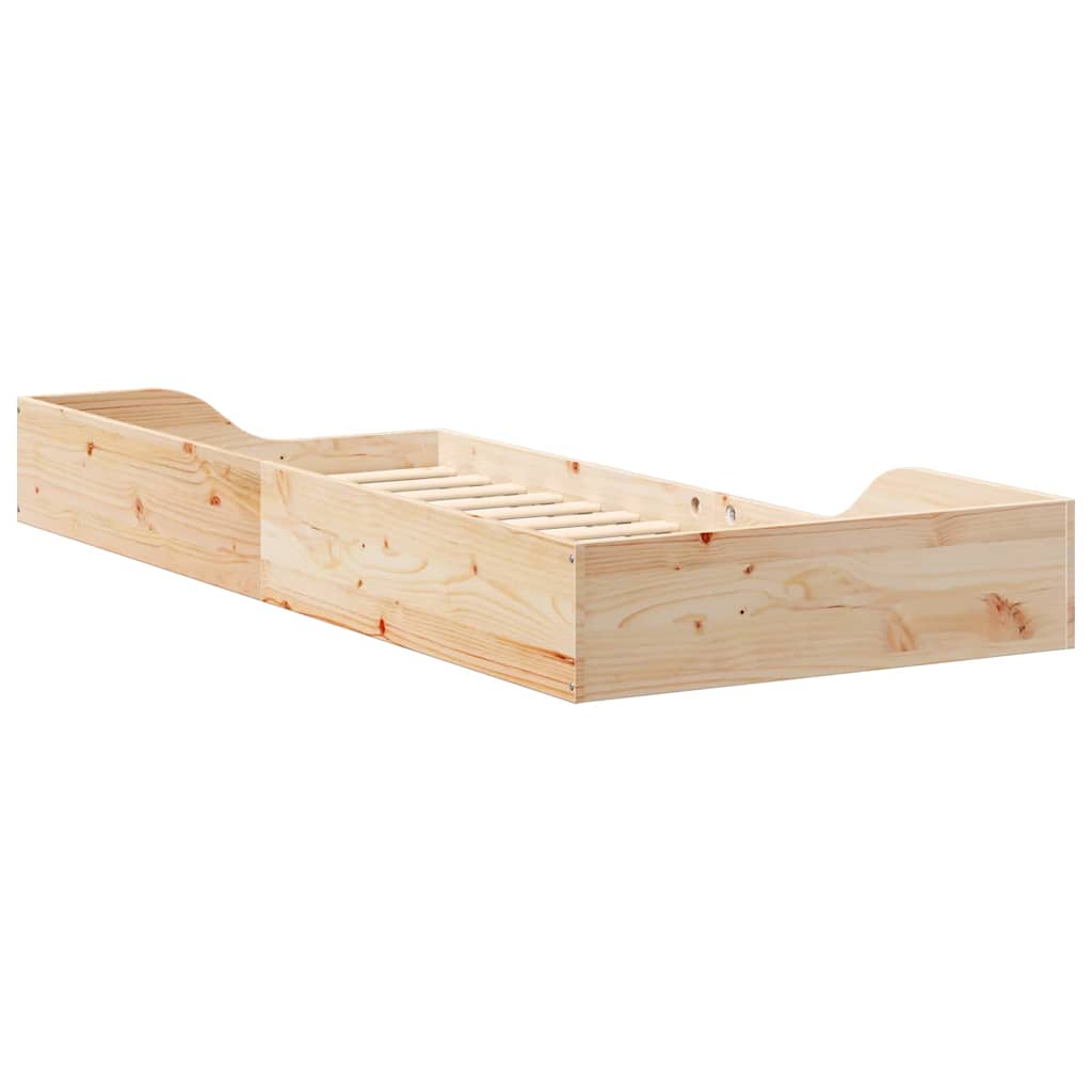 Bedframe Bruin 100 x 210 cm Massief grenenhout is nu te koop bij PeponiXL, paradijselijk wonen!
