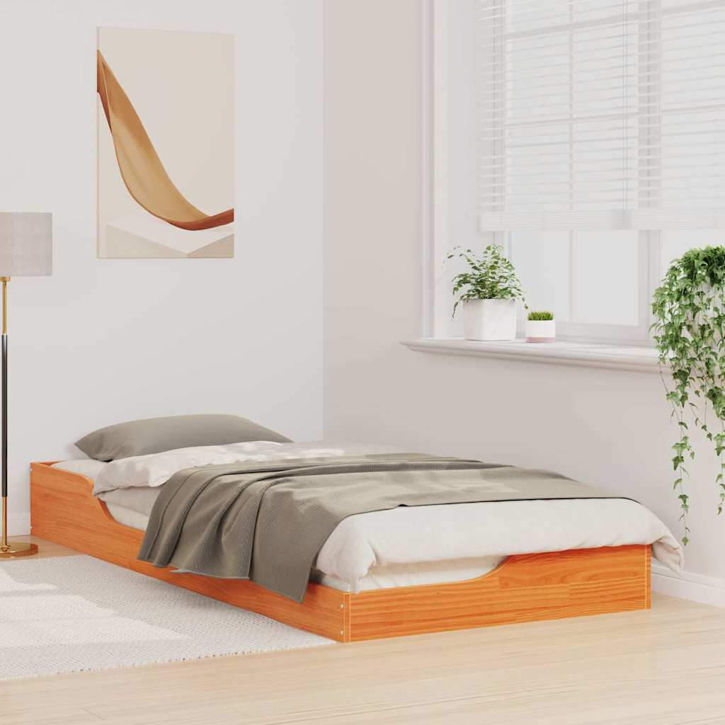 Bedframe Wasbruin 100 x 210 cm Massief grenenhout is nu te koop bij PeponiXL, paradijselijk wonen!