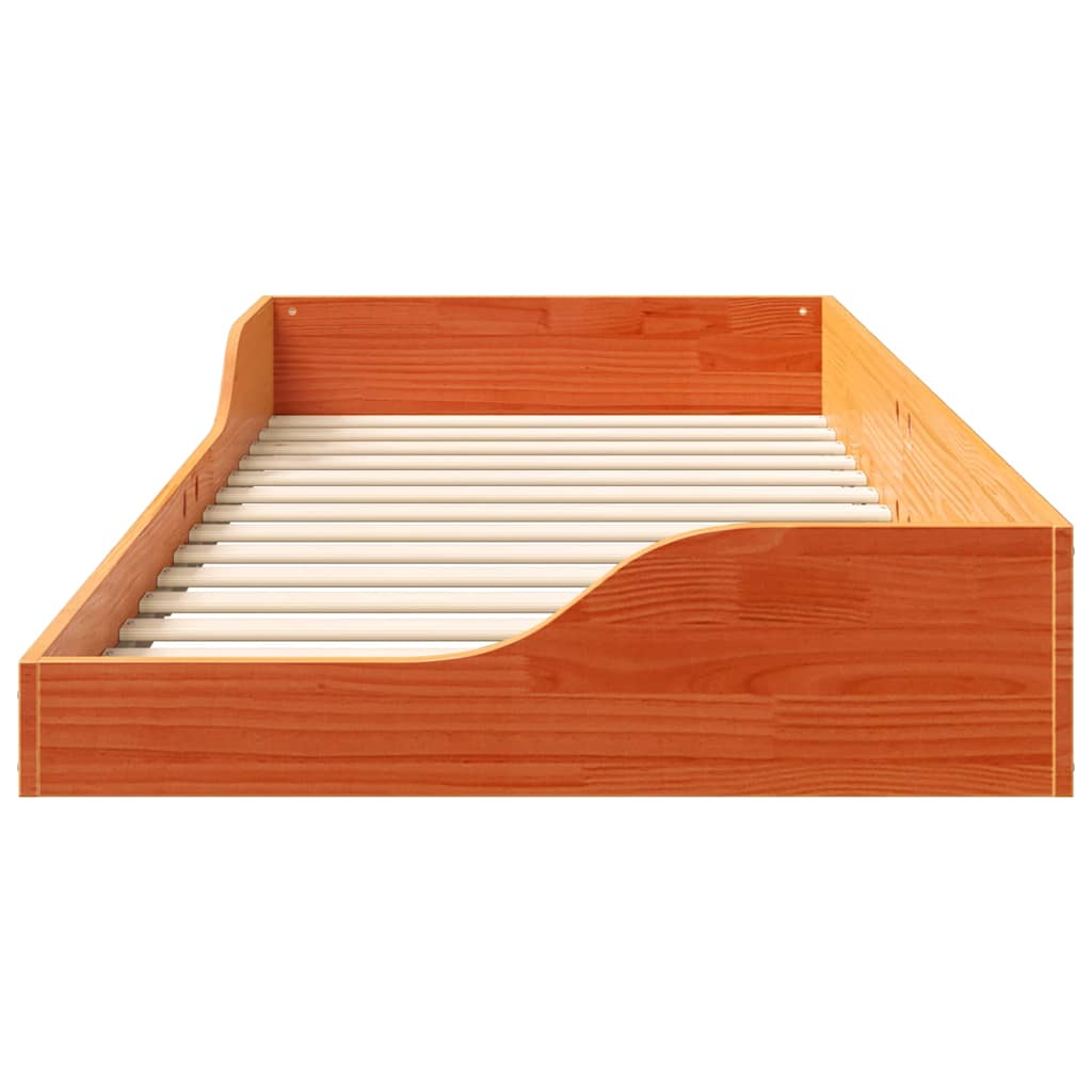 Bedframe Wasbruin 100 x 210 cm Massief grenenhout is nu te koop bij PeponiXL, paradijselijk wonen!