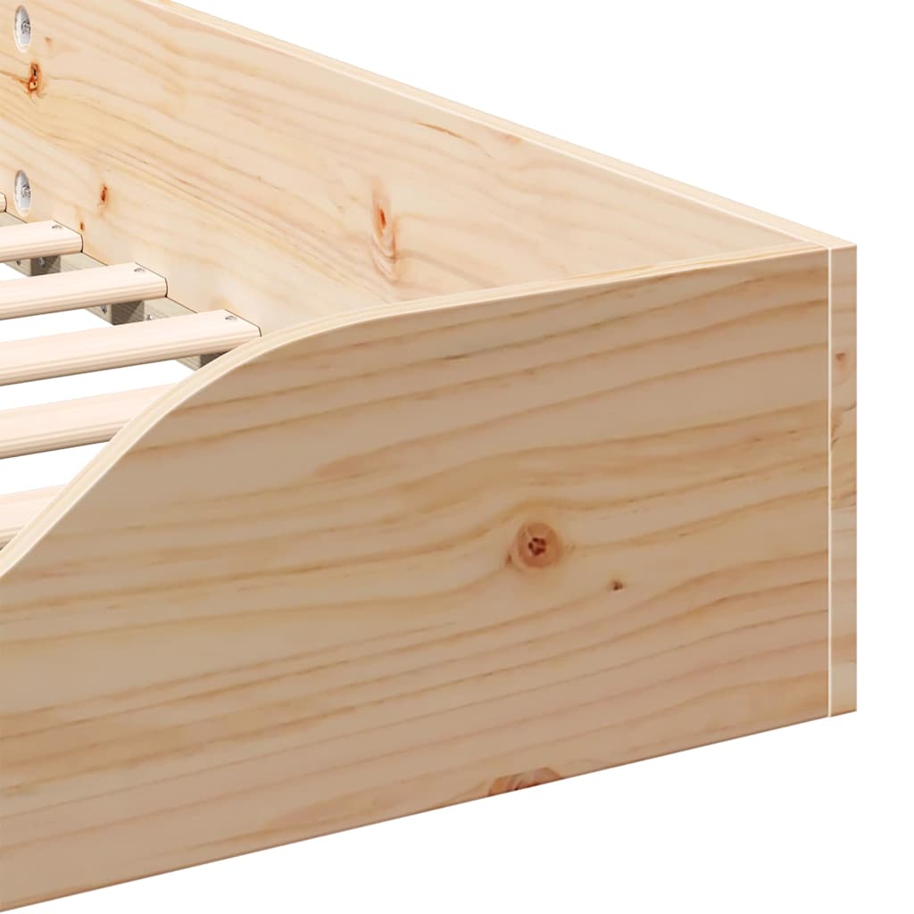 Bedframe Bruin 80 x 220 cm Massief grenenhout is nu te koop bij PeponiXL, paradijselijk wonen!
