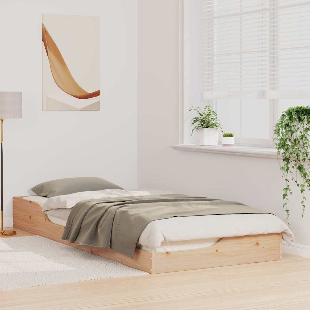 Bedframe Bruin 80 x 220 cm Massief grenenhout is nu te koop bij PeponiXL, paradijselijk wonen!