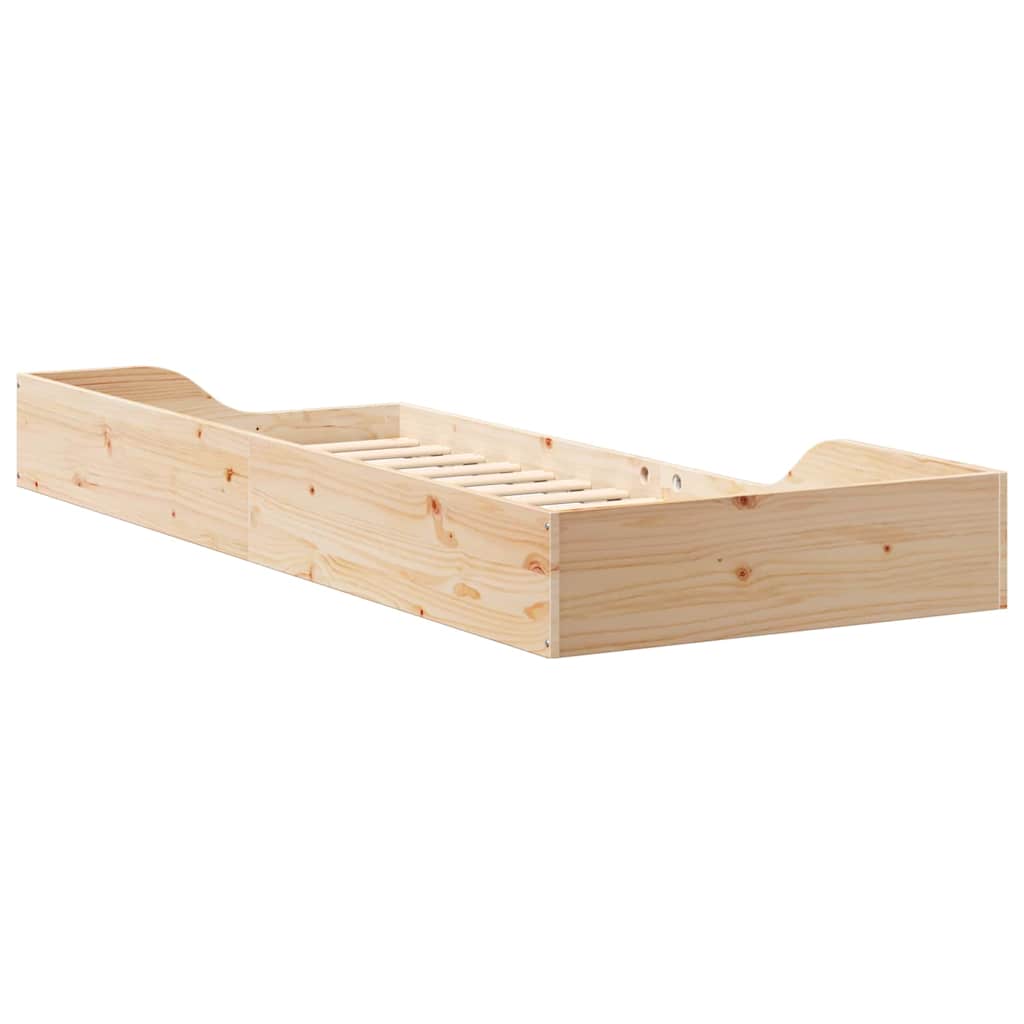 Bedframe Bruin 80 x 220 cm Massief grenenhout is nu te koop bij PeponiXL, paradijselijk wonen!